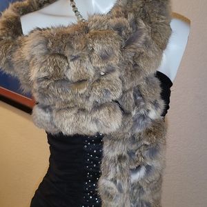 100% rabbit stole by cejon unisex